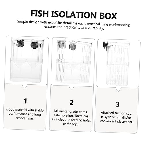 Yardwe 2pcs Fish Breeding Box Aquarium Hatching Incubator Separation Container
