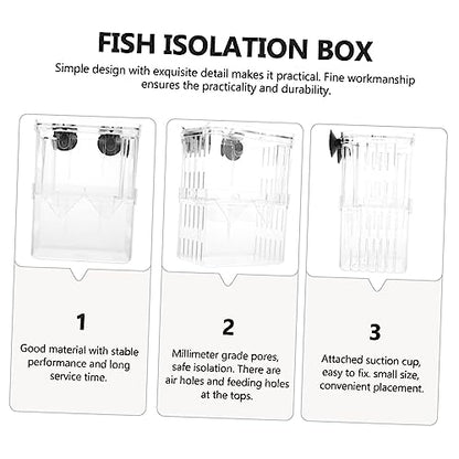 Yardwe 2pcs Fish Breeding Box Aquarium Hatching Incubator Separation Container