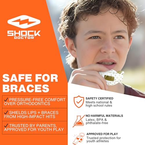 Shock Doctor Max Airflow Lip Guard OSFA - color: Stripes/Silver