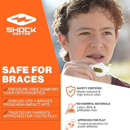 Shock Doctor Max Airflow Lip Guard OSFA - color: Stripes/Silver