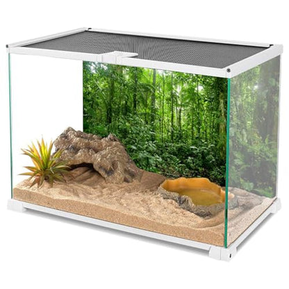 AWERT 36x18 inches Terrarium Background Tropical Aquarium Background Green Huge Tree Rainforest Reptile Habitat Background - size: 36x18in/90x45cm
