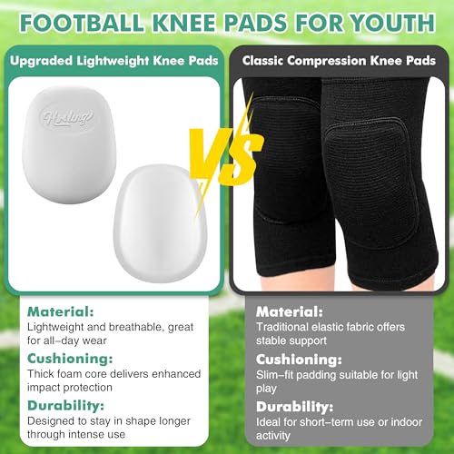 HooLing 4 Pcs Football Knee Pads, Ultra Light Skill Positions,Youth - size: Youth