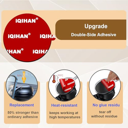 Sticky Adhesive Pad Replacement for Suction Cup Mount, 5pcs Circle 70mm(2.76") Extra Strong Double-Sided Sticker Tapes for Universal Car Dashboard Phone Holder Windshield Dash Cam GPS Camera Sucker