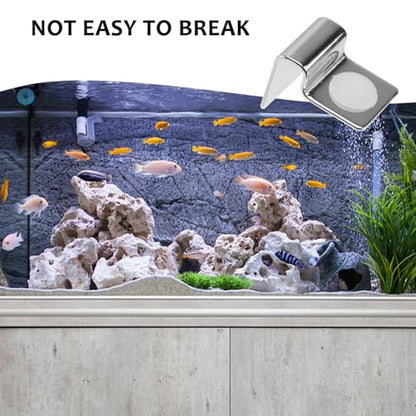 Levemolo 4pcs Fish Tank Glass Cover Brackets Clips for Aquarium Lids Easy Installation Support for All Fish Tanks - size: 2.1x1.5cm