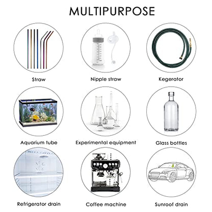 30 Inches Flexible Tube Brush, Extra Long Straw Brush, Pipe Cleaner Brush for Cleaning Straw, Feeding Tube, Siphon Hose, Drain Clog, 4PCS (White)