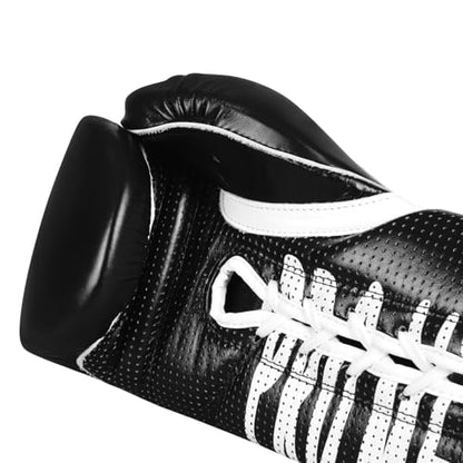 Title Boxing Pro Mex Professional Edge Lace Training/Sparring Boxing Gloves - color: Black, size: 12 oz