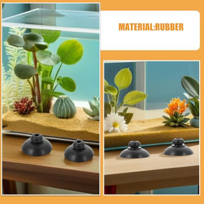 LIOOBO 36PCS Aquariums Oxygen Pump Suction Cups - Fish Tank Underwater Suckers for Submersible Oxygen Pumps -Rubber Holders Replacement