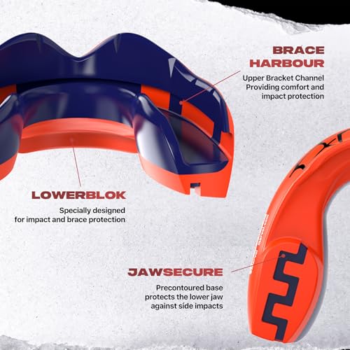 Marvel Spider-Man Sports Mouth Guard for Braces, Mouthguard with Case - color: Spider-man