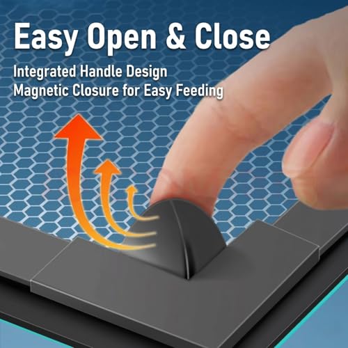 Magnetic Aquarium Screen Cover Fish Tank Anti-Jump Net 50D High-Tenacity Soft Mesh Top and Side Installation Fish-Friendly Barrier with Handle for Easy Feeding (2 3/4" * 1 15/16") - size: 31 1/2" * 17 11/16"
