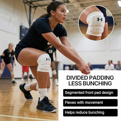 Under Armour Volleyball Knee Pads, Set of 2 - color: White, size: Youth
