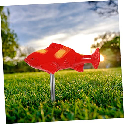 POPETPOP Outdoor Resin Carp Figurine Garden Decoration Fish Ornament for Lawn and Patio Red Koi Sculpture for Courtyard and Aquarium Display