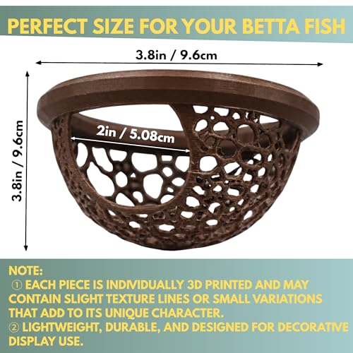 Floating Betta Fish Shrimp, Betta or Shrimp Feeder, Cave Hammock, Small Fish Feeding Rings, Aquarium Hiding Feeding Decorative Accessories Panda Prints Shrimp Dome (Wood)