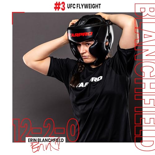 Starpro Black Boxing Headgear for Men Women - Safety Headguard with Padding - Muay Thai MMA Training Sparring Karate