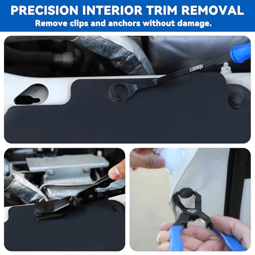 DISEN 13PCS Electrical Disconnect Pliers & Fuel Line Disconnect Tool Set, Automotive Electrical Terminal Connector Separator Removal Tool Kit with Storage Bags, Blue