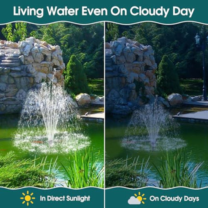 55W Solar Pond Filter, Solar Fountain Pump with Pond Filter Kit Adjustable Flow, Pond Filter Box with Filter Medias for Outdoor Ponds Fish Tank Pool Waterfall Koi Pond Water Features