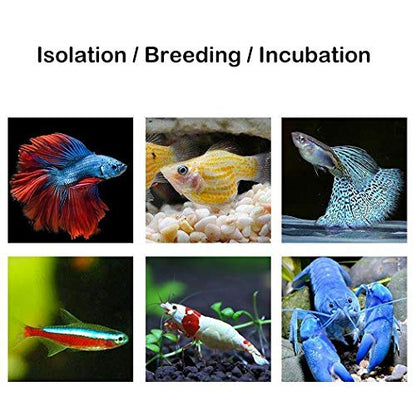 Mipukbay Large Aquarium Isolation Breeding Box, Acrylic Transparent Aquarium Breeder Box for Fish Fry Hatching, Shrimp Breeding, Betta, Guppy, Killifish, Clownfish, Suitable for 5-40 Gallon Tanks