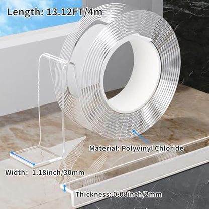 Clear Edge Protector Strip Sharp Edge Wrap Cover Tape,1.18 in x 13.12 FT,Self Adhesive Protective Bumper Guards for Cabinet Door Desk Glass Table Bed Furniture,Kitchen Countertop,Waterproof - size: 1.18in x 13.12FT