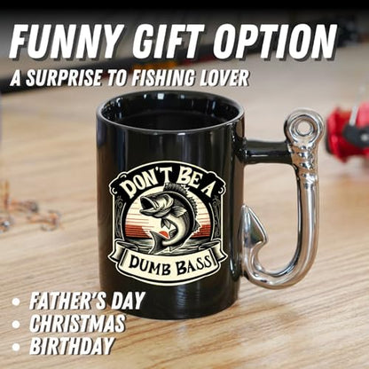 Onebttl Fishing Gifts for Men, Funny Coffee Mug for Fisherman, Dad, Grandpa for Christmas, Father's Day, 13.5oz/400ml