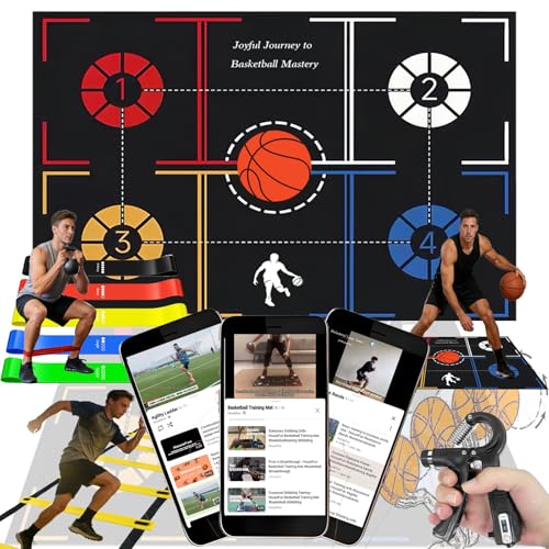 Basketball Training Equipment, Practice Training Mat, Dribble Trainer - color: Black, size: 47"*31"
