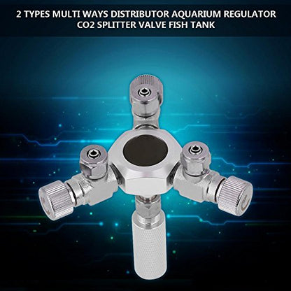 Yosoo 3 Way Splitter Regulator Valve, Aquarium, co2 Aquarium, Multi Way co2 Splitter co2 Regulator Solenoid 2/3 Way Lever Valve Regulator CO2 Splitter Aquarium