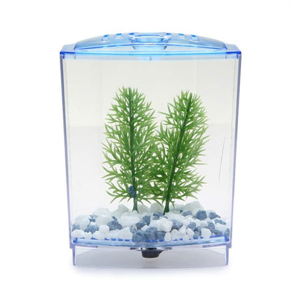 Fish Bowl Vase Fish Tank Aquarium Box Transparent Fish Raising Box Double-Capsule Hatching Double-Layer Incubator Office Aquarium Small Fish Tank Starter Kit