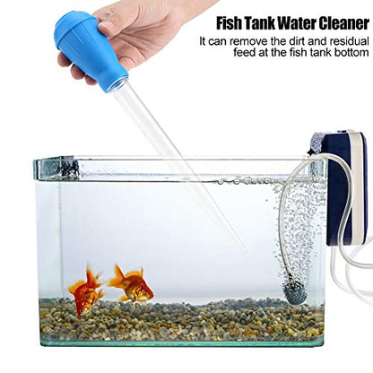 Fish Tank Pipette, Plastic Water Cleaner, Aquarium Cleaner and Feeder with Measurement Scales for Mini Tanks
