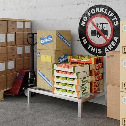 36" Long x 24" Wide | Height: 8" Off The Floor Aluminum Dunnage Rack | Storage in Restaurant, Kitchens and Garages and More! - size: 36" Long x 24" Wide | Height: 8" Off The Floor