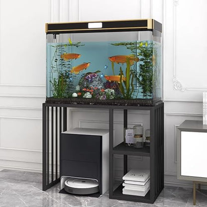 Robot Vacuum Cleaner Storage Rack,Robot Vacuum Stand Cabinet with Double Layer Storage Shelves, Floor-Standing Organizer for Robot, Fish Tank Rack, Modern End Table for Living Room & Office