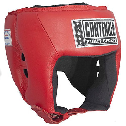 Contender Fight Sports Competition Boxing Headgear without Cheeks - color: Black, size: Small