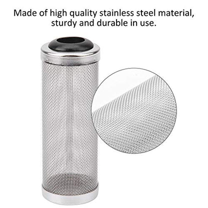 Aquarium Filter Guard, Stainless Steel Fish Shrimp Mesh Net Filter Case Cover Guard Stainless Steel Shrimp Cylinder Cover for Fish Tank Accessories(L 6mm)