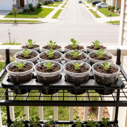 4 Inch Seed Starting Trays 10 Pack, 12-Cell Seedling Starter Trays for Indoor Outdoor Growing, Plant Starter Germination Trays for Pots Seedlings 4" Opening Compatible Pots - size: 4 Inch, style: 10 Pack Seed Starter Tray