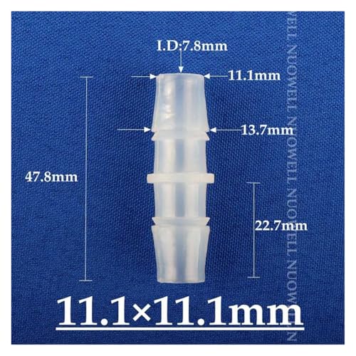 5~200pcs 1.6~11.1MM Soft Pipe Connectors Garden Micro Irrigation Aquarium Fish Tank Water Tube Joints Air Pump Hose Fittings(11.1mm,20pcs) - color: 11.1mm, size: 20pcs