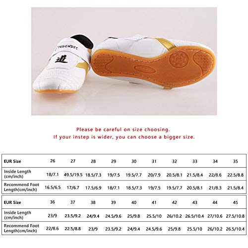 Dilwe Boxing Shoes, PU Leather Soft Sole Taekwondo Shoes for Taichi Gym Exercise(38)