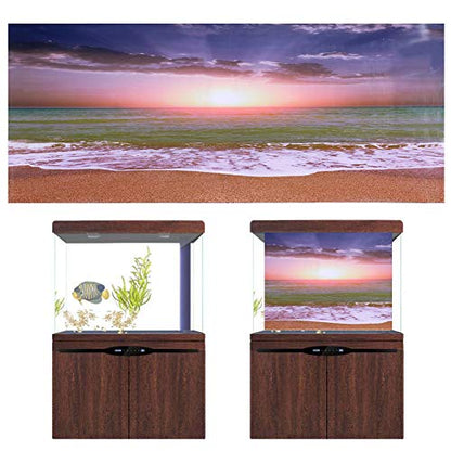 Aquarium Fish Background, Fish Sticker Picture Background Sticker, 3D Effect Adhesive Underwater World Poster, for Aquarium Fish Decoration