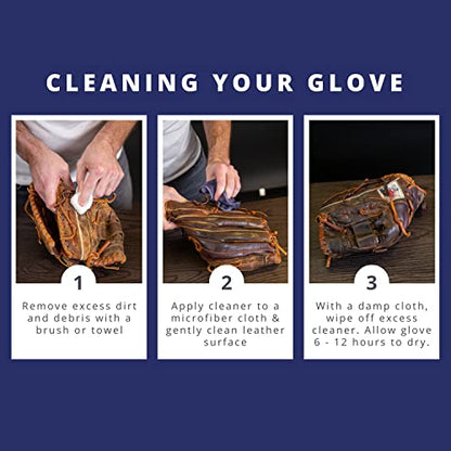 Rhino Wax Baseball Glove Cleaner for Dirt, Grime Removal & Easy Daily Care