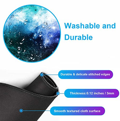 Large Extended Nebula Starry Sky Mouse Pad, Laptop and Home Office Desk Pad | The Surface Of The Mouse Pad Is Designed With Fiber Woven Material, And The Base Is Made Of Natural Anti Slip Rubber. - color: Nebula Starry Sky