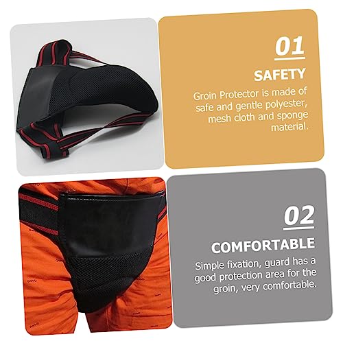 Wakauto Boxing Supply Integrated Groin Protector Comfortable Wear-Resistant Crotch Guard for Men Women Training Practice