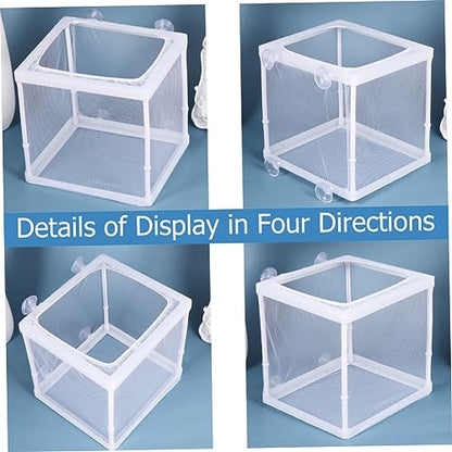 UKCOCO 2PCS Portable Fish Hatching Net Box Water Separation Isolation Breeder for Aquarium Tank Compact Fish Breeding Mesh Hatchery S Durable Cloth Materials