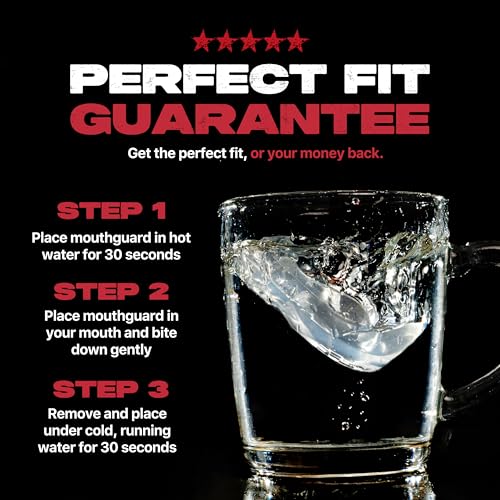SAFEJAWZ Mouth Guard, Slim Fit Mouthguard for Adult & Youth with Case - color: Clear, size: Adult (12+ Years)
