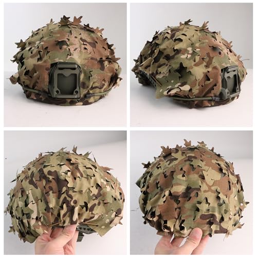 Tactical Helmet Cover Breathable Mesh Camo Camouflage Helmet Cover Great for Tactical Military Gear Combat Fast Helmet - color: CP