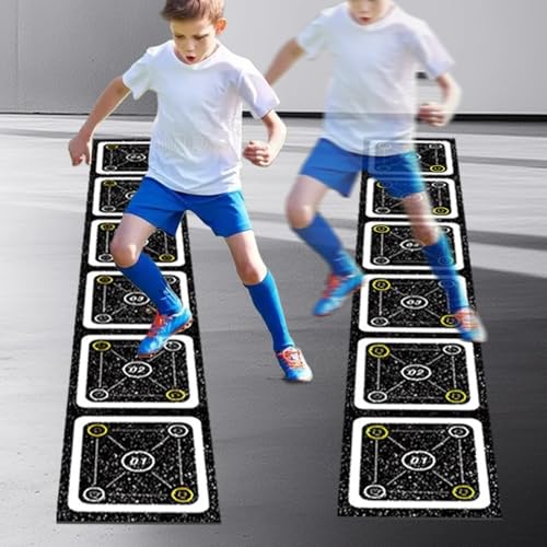 Rubber Agility Ladder Non-Slip Speed Agility Training Ladder Pad for Soccer Football Footwork, Workout Ladder for Soccer Football Tennis Boxing Training, Agility Training Equipment - size: 8.8 ft
