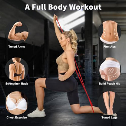 Pull Up Assistance Bands Set, Long Resistance Bands for Working Out - color: 5 LBS - 90 LBS