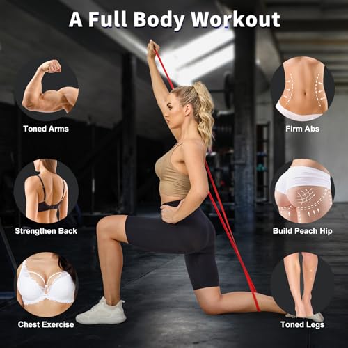 Pull Up Assistance Bands Set, Long Resistance Bands for Working Out - color: 30 LBS - 175 LBS