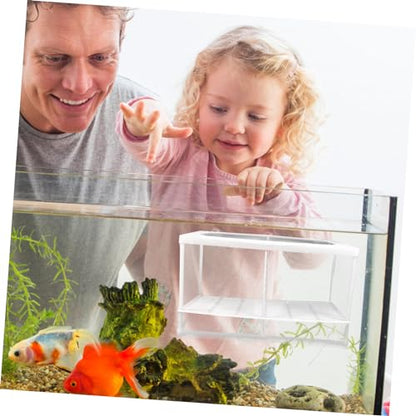 LIOOBO Aquarium Fish Breeding Isolation Net Plastic Fish Tank Partition Guppy Breeder Box Style