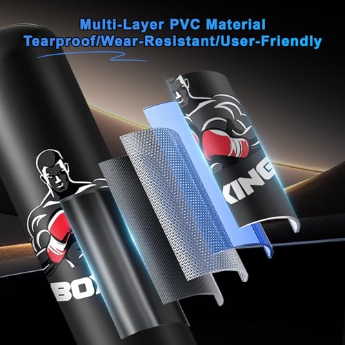 Punching Bag for Adults with Stand, 71'' Free Standing Heavy Boxing Bag with Boxing Gloves and Pump, Kickboxing Bags for Men Teens Beginners Training MMA Muay Fitness Thai