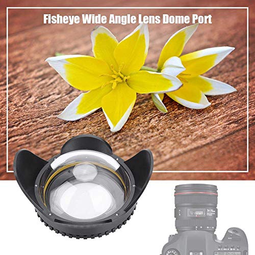 Sea frogs Dome Port Lens, 67mm Fisheye Wide Angle Lens Shade Underwater Camera Housing Case 60m Waterproof Underwater Dome Port Housing