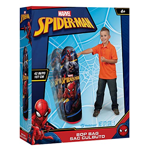 Hedstrom Spiderman Bop Bag Inflatable Punching Bag, Style 2, 42 Inch, (56-82595) - color: Spiderman Style 2, size: 42" Bop Bag