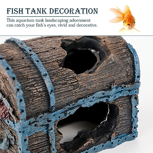 Aquarium Decorations Resin Treasure Box Ornaments Simulation Treasure Chest Aquarium Landscape Decoration for Fish Tank
