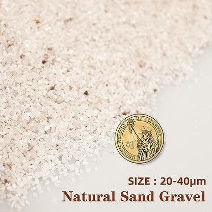 Silica Gravel, Multi-Purpose Mini White Silica Sand for Fire Pits, Aquariums and Landscaping, 5LB - color: White Mini, size: 5LB