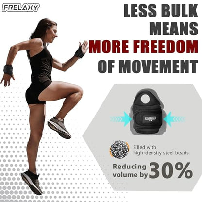 Frelaxy Wrist Weights with Thumb Loops for Men Women (Pair) - color: Black, size: 1 lb x 2